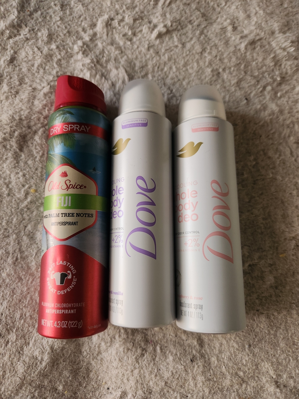 Dove And Old Spice Fiji Dry Spray Antiperspirant - Red